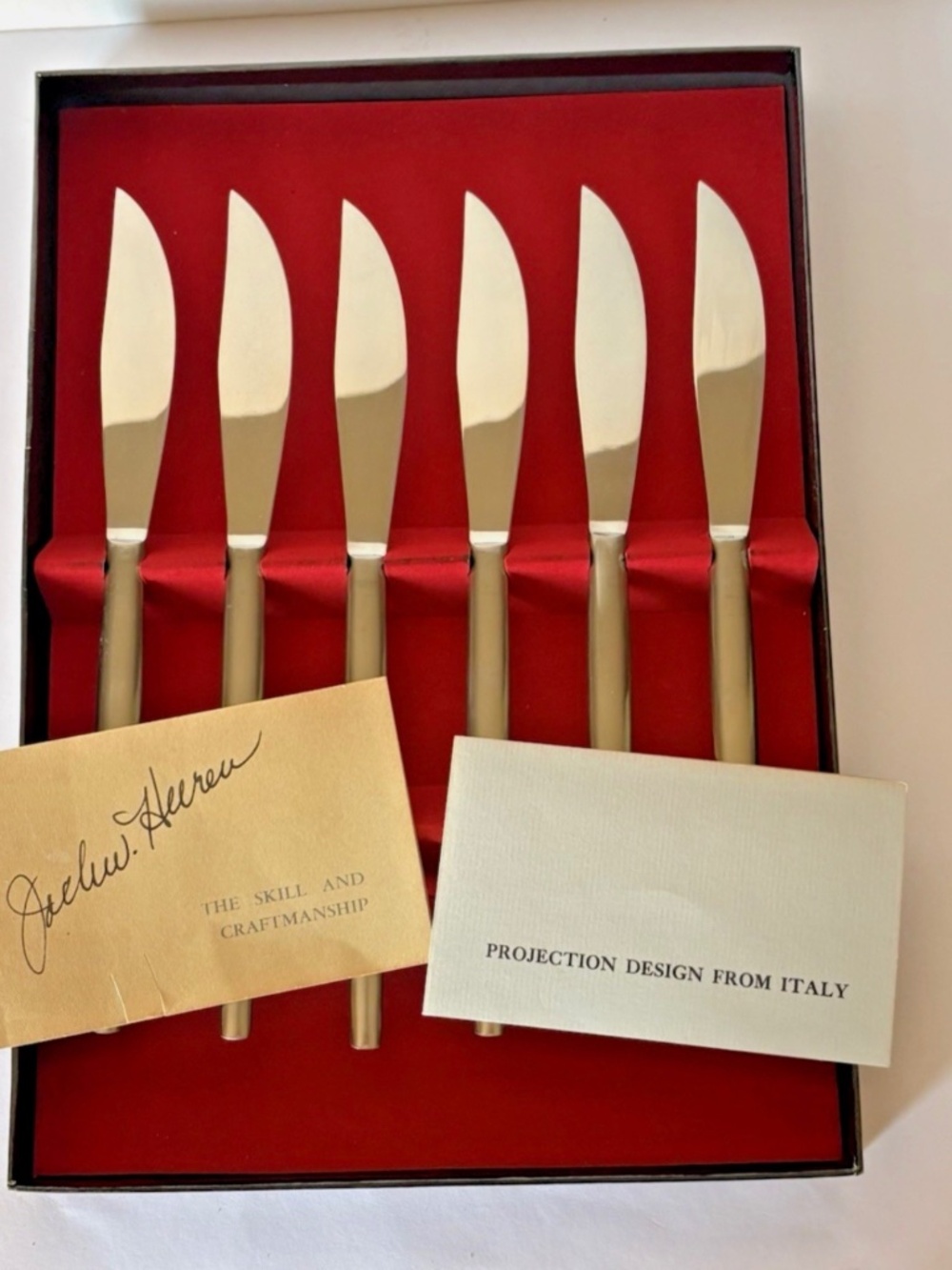Kalmar Design From Italy Stainless Steel Cutlery 6 Piece Set With Original Box